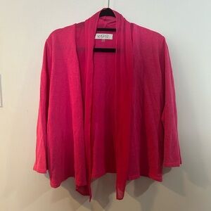Kasper Women's Vibrant Pink Cardigan Sweater size small new with tags